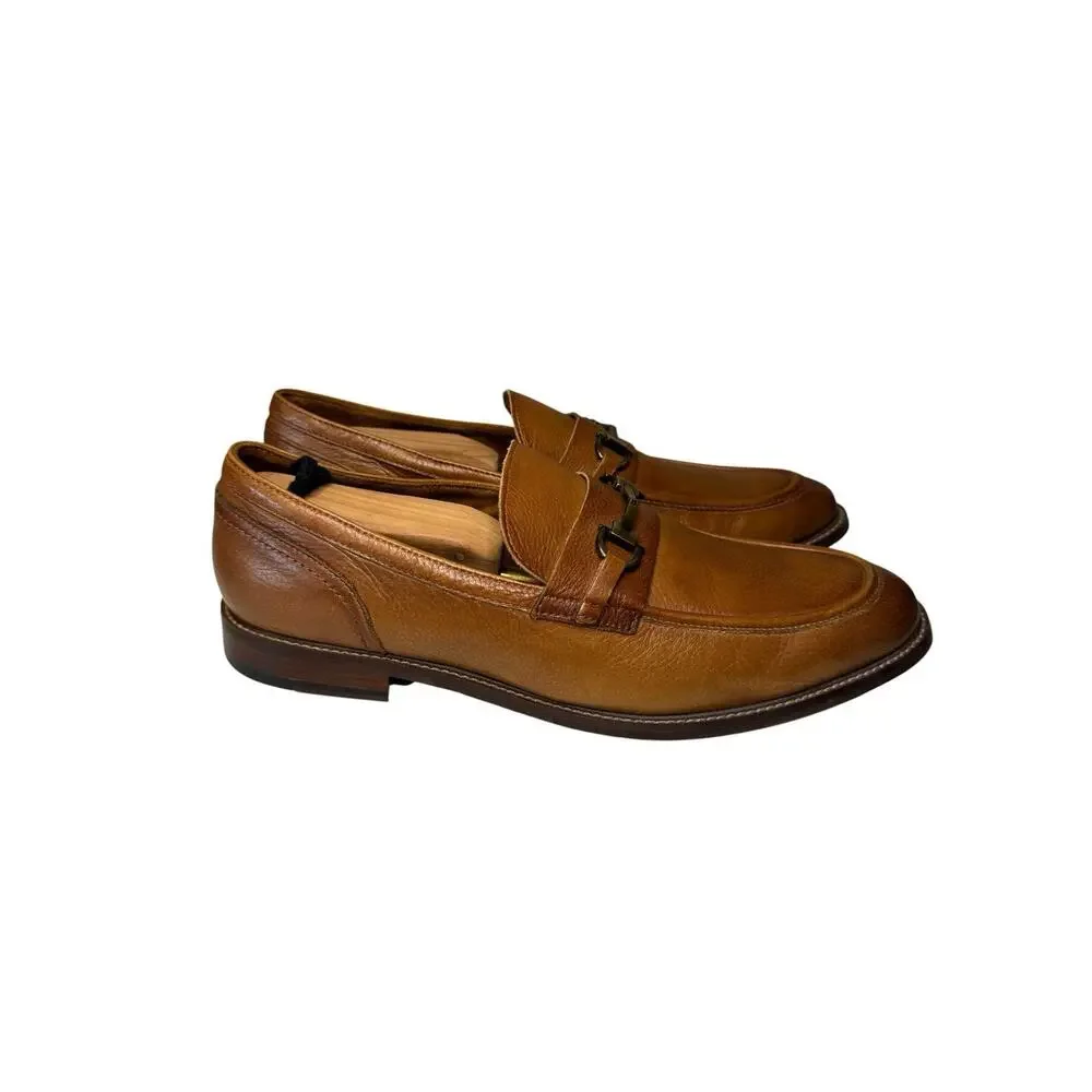 Aldo NEW Cognac Schegerflex Horsebit Leather Loafers Men’s Size 13 Brown